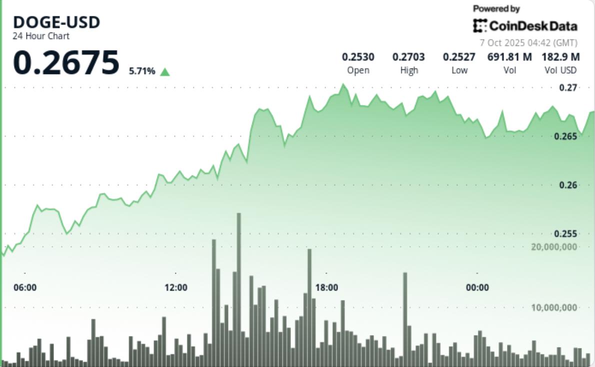 DOGE价格上涨6%，交易员预计将突破35美分